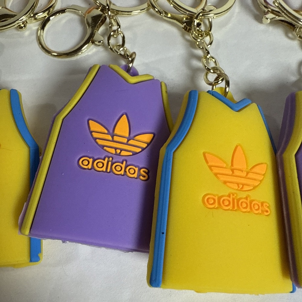 Adidas Sports‎ Jersey Keychains 8" Purple/Yellow Forever Sports 12 Total - Picture 4 of 5